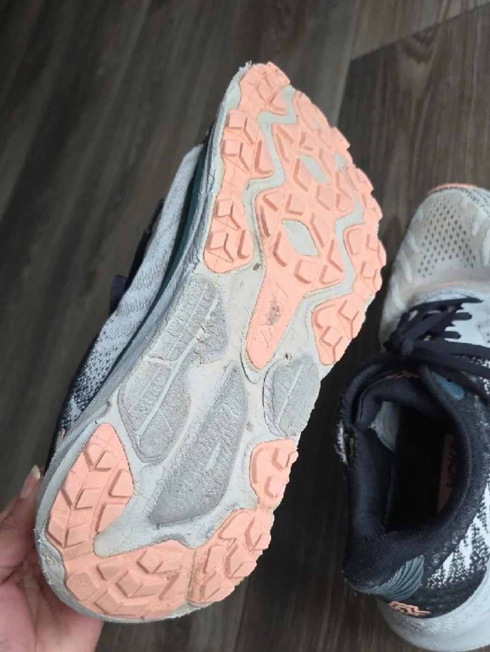 Hoka Women's Running Shoes - Teal, Black & Peach Accents